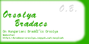 orsolya bradacs business card